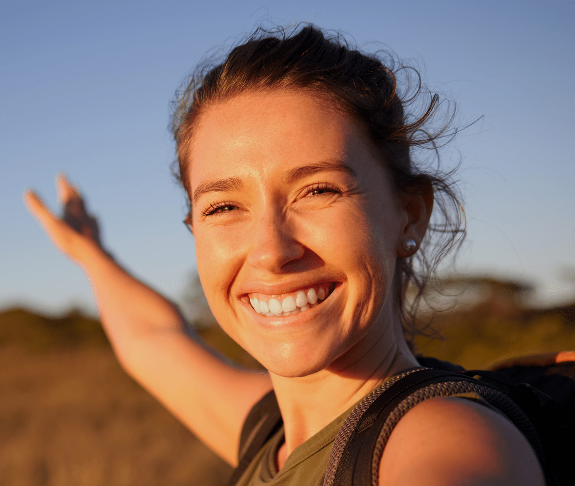 woman smiling