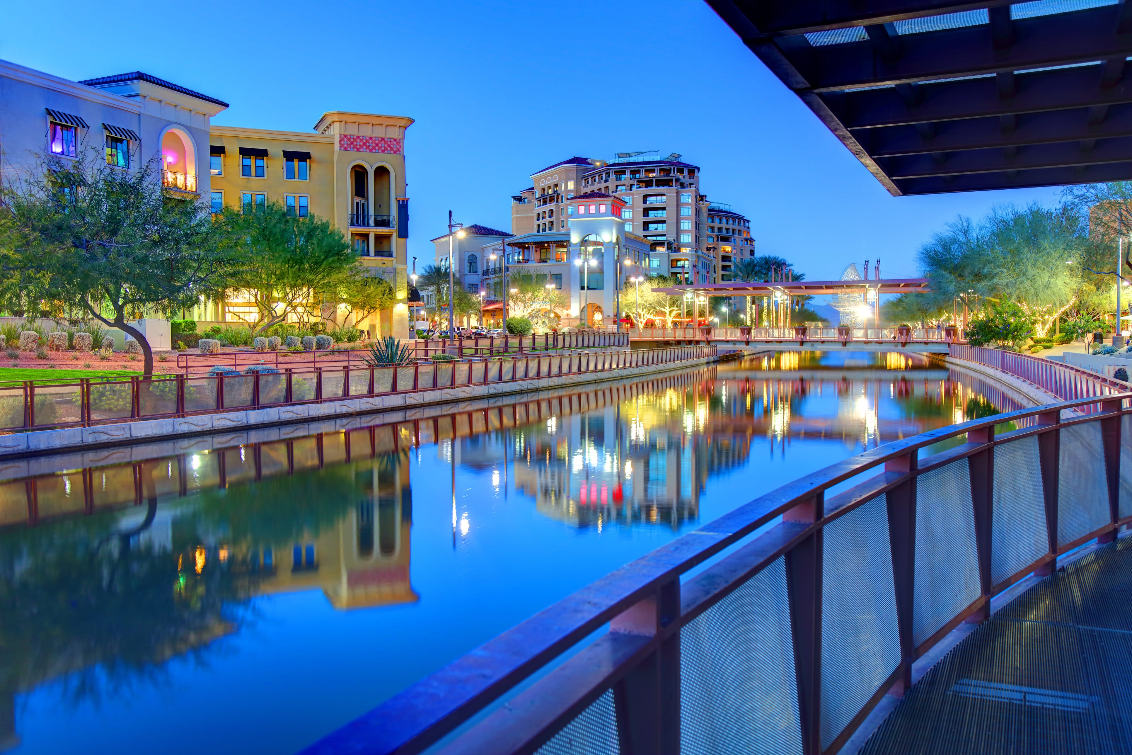 buildings around a river